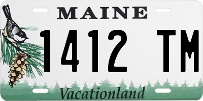 ME license plate 1412TM
