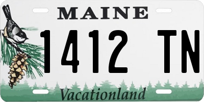 ME license plate 1412TN
