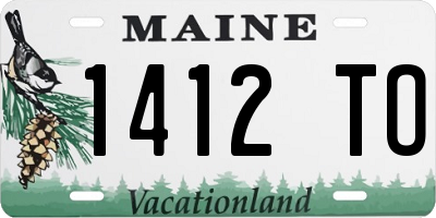 ME license plate 1412TO