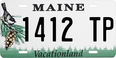 ME license plate 1412TP