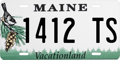 ME license plate 1412TS