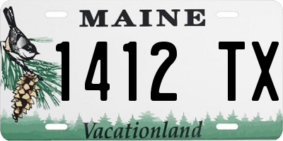 ME license plate 1412TX