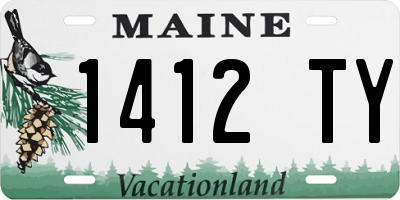 ME license plate 1412TY
