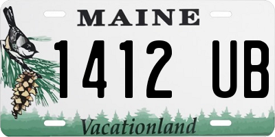ME license plate 1412UB