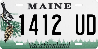 ME license plate 1412UD