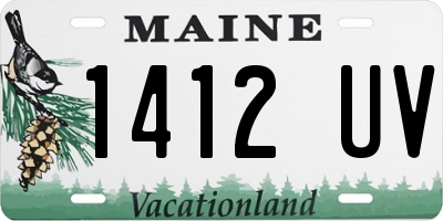 ME license plate 1412UV