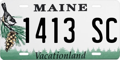 ME license plate 1413SC