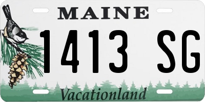 ME license plate 1413SG
