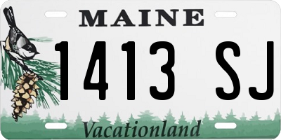 ME license plate 1413SJ