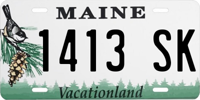 ME license plate 1413SK