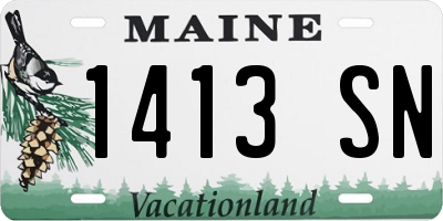 ME license plate 1413SN