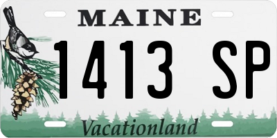 ME license plate 1413SP