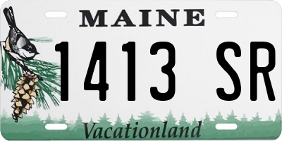 ME license plate 1413SR