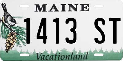 ME license plate 1413ST