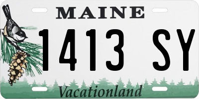 ME license plate 1413SY