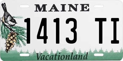 ME license plate 1413TI