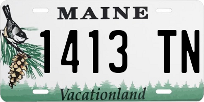 ME license plate 1413TN