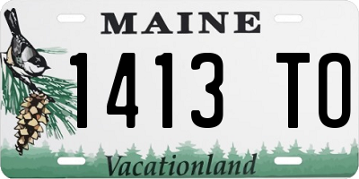 ME license plate 1413TO