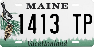 ME license plate 1413TP