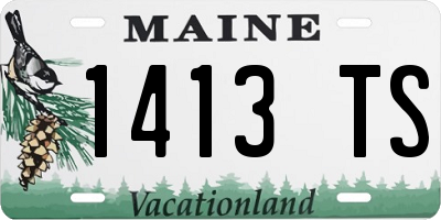 ME license plate 1413TS