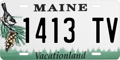 ME license plate 1413TV