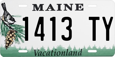 ME license plate 1413TY