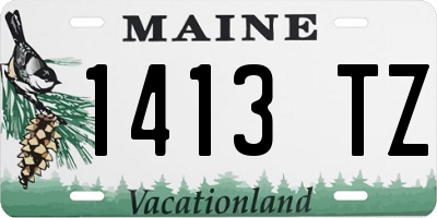 ME license plate 1413TZ
