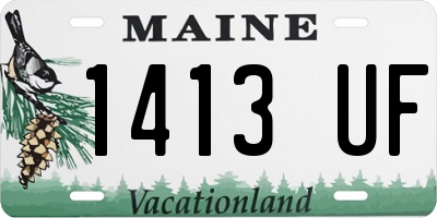 ME license plate 1413UF