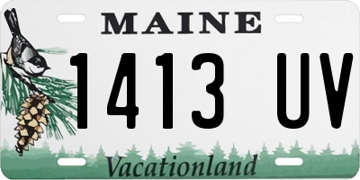 ME license plate 1413UV