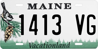 ME license plate 1413VG