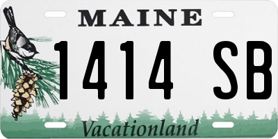 ME license plate 1414SB