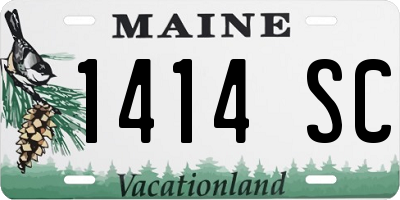 ME license plate 1414SC