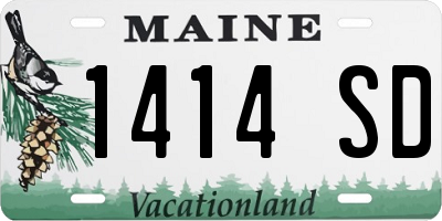 ME license plate 1414SD