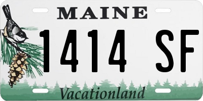 ME license plate 1414SF