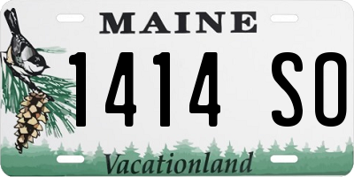 ME license plate 1414SO