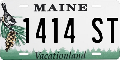 ME license plate 1414ST