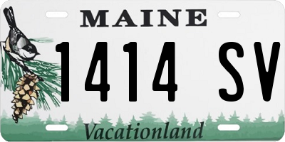 ME license plate 1414SV
