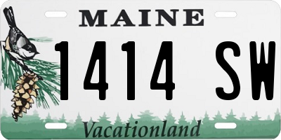 ME license plate 1414SW