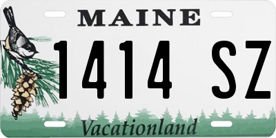 ME license plate 1414SZ