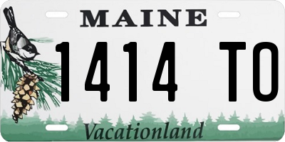 ME license plate 1414TO