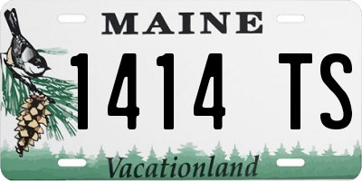 ME license plate 1414TS
