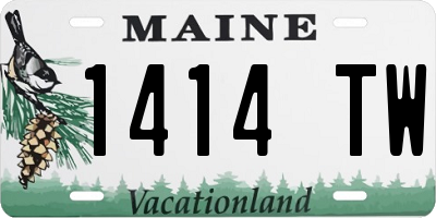 ME license plate 1414TW