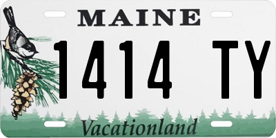 ME license plate 1414TY