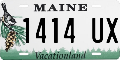 ME license plate 1414UX