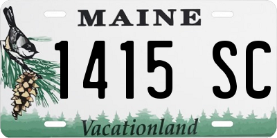 ME license plate 1415SC