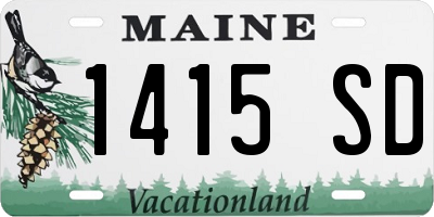 ME license plate 1415SD