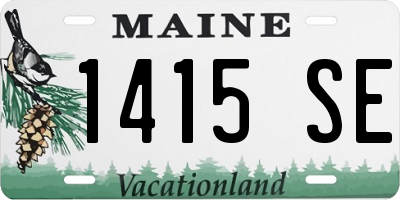 ME license plate 1415SE