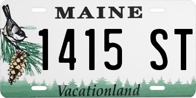 ME license plate 1415ST