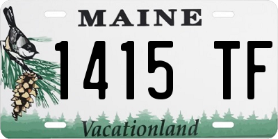ME license plate 1415TF