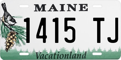 ME license plate 1415TJ